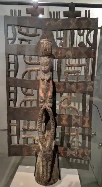 Senufo, Headdress, Mask, crucifix-like symbol